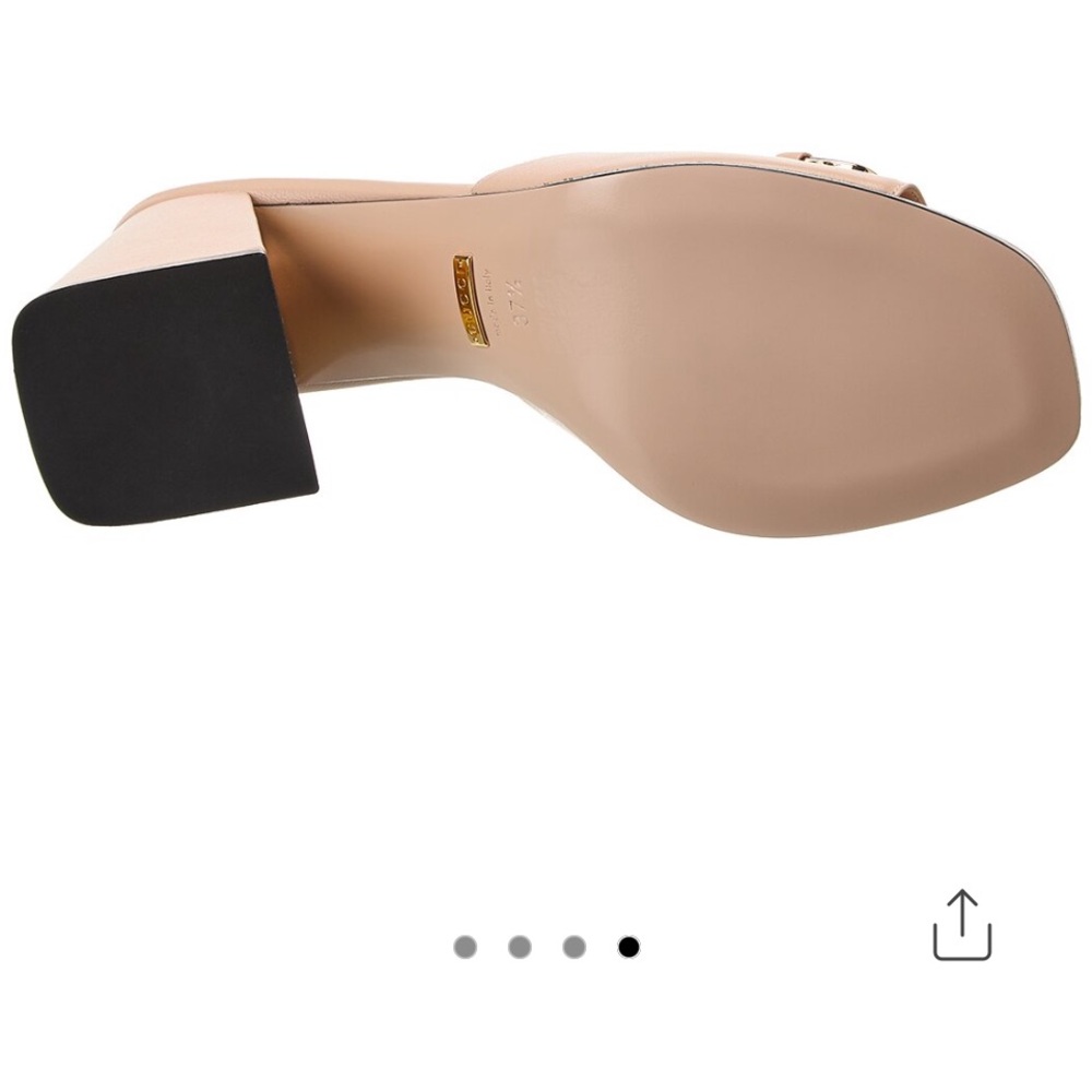 Gucci horsebit Women's 
Beige Leather Mules - Picture 6 of 16